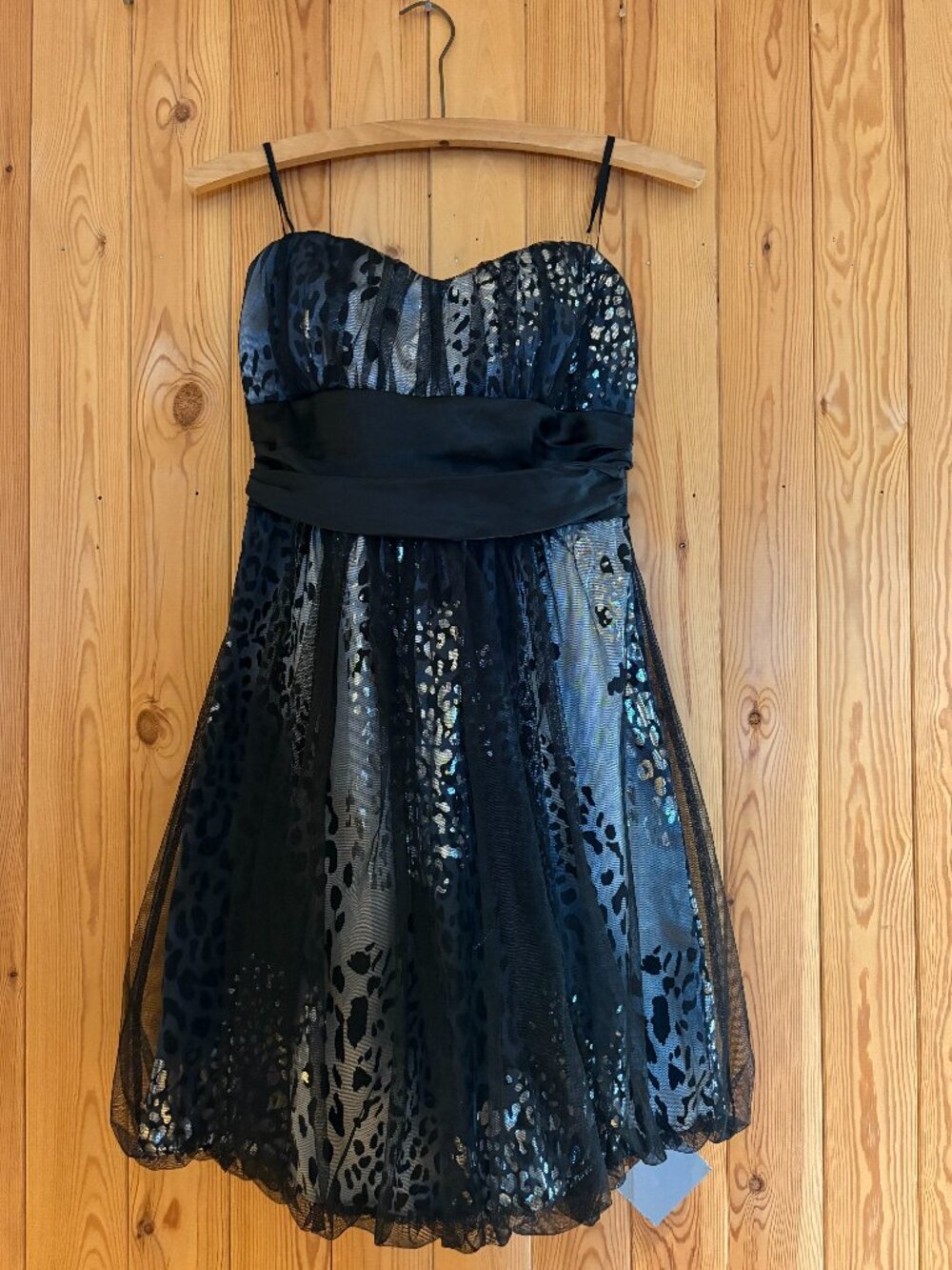 As U Wish 2010s era Bubble Silver Leopard Print Mini Dress